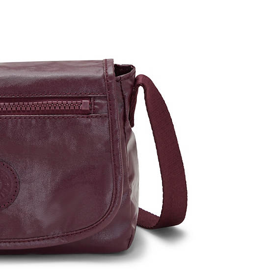 Kipling Sabian Metallic Crossbody Mini Veske Burgunder | NO 1864YX